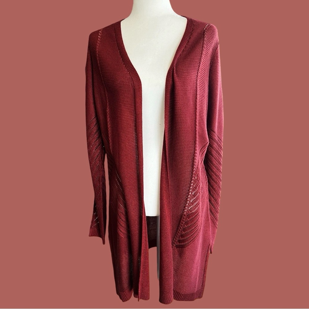 Rust Colored Long Cardigan: perfect for spring!
